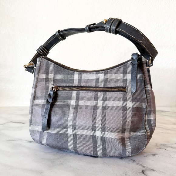 Dooney & Bourke Gray Plaid Kiley Hobo Bag - Picture 2 of 12